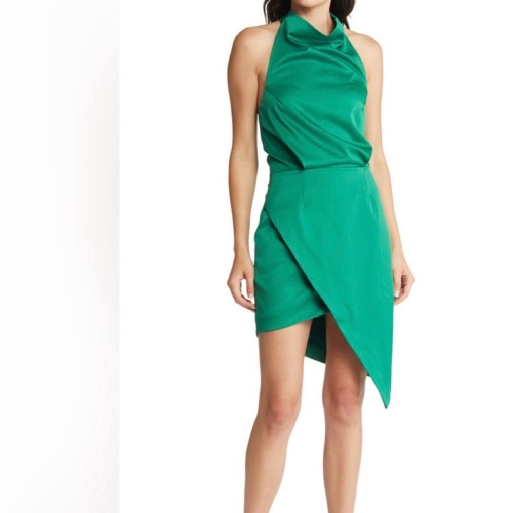 Elliatt Camo Dress Emerald Green XS